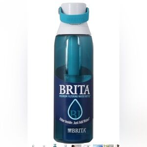 New Brita Hard-Sided Plastic Premium Filtering Water Bottle, BPA-Free, Reusable,